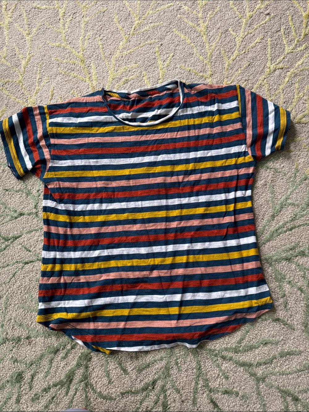 Madewell Whisper Cotton Crewneck Tee in Lennie Stripe M